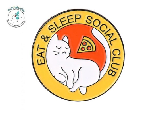 Anstecker katze schlaf essen - anstecker,
