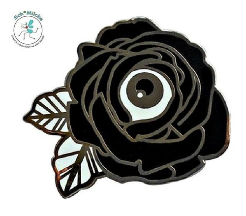 Anstecker auge rose blume - anstecker,