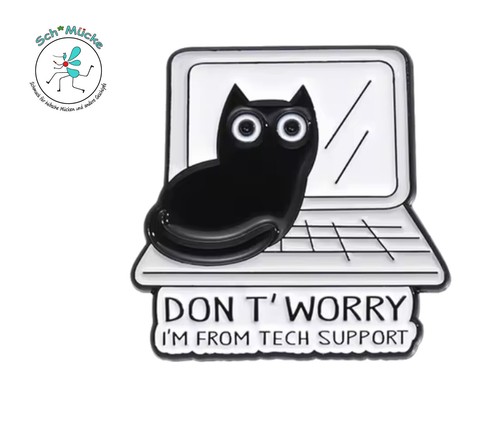 Anstecker katze laptop - katze,