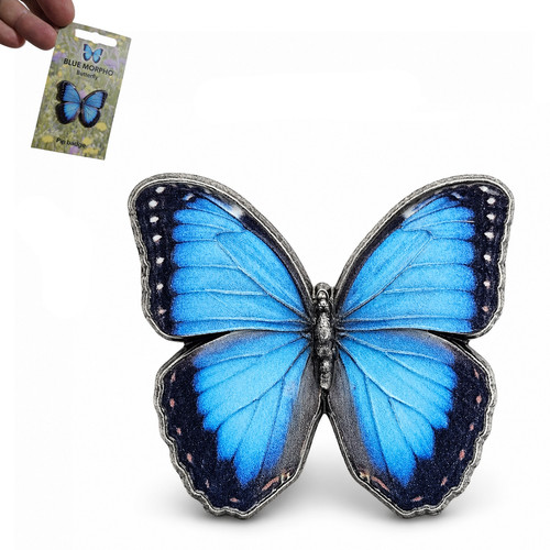Blauer schmetterling emaille - blauer,