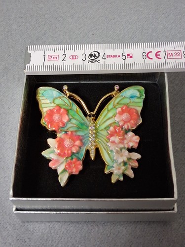 Schmuck brosche emaille strass - schmuck,