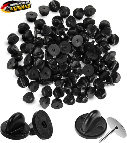 100 gummi pin - pin, rückseiten