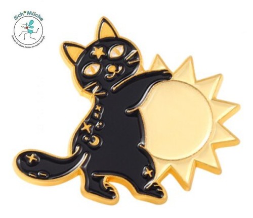 Anstecker katze himmel - katze, sonne
