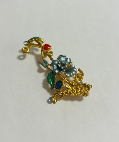 Vintage brosche blume - brosche,